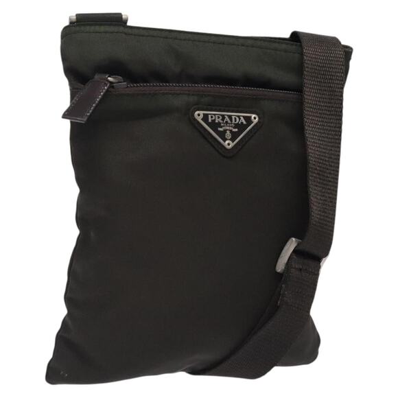 PRADA Shoulder Bag Nylon Khaki - Picture 1 of 12